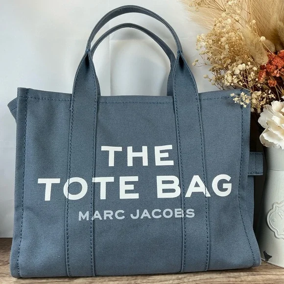 Marc Jacobs Medium Blue Shadow The Tote Canvas‎ Bag - Picture 8 of 16